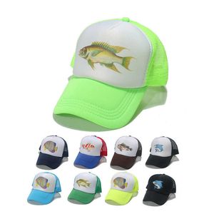 2024 Primavera/Estate Nuovo Pesce Tropicale Lingua D'anatra Cappello Uomo e Donna Cappello da Baseball Cappello Netto Protezione Solare Pesca Camionista Cappello