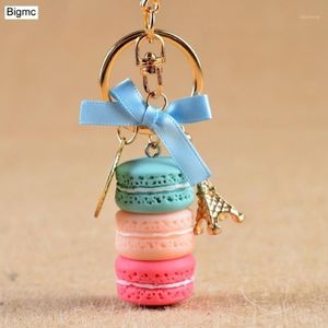 Macarons Cake Key Łańcuch Nice Cute France Cake Macarons Laduree Keczek Kluczowy Klucz Key Pierścień Women Bag wiszka biżuteria 1727812744