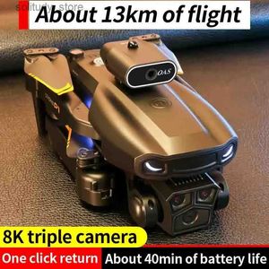 ドローンドローン4KプロフェッショナルP1障害物回避折りたたみ航空機Quadcopter Mini Drone with 8K Camera aerial Photography HD Camera Q240308