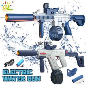 Sand Play Water Fun Gun Toys QBZ95 Vector Summer Automatic Electric Fantasy Fire Light Ldren Beach Outdoor Fight for Boys Kids Gifts H240308