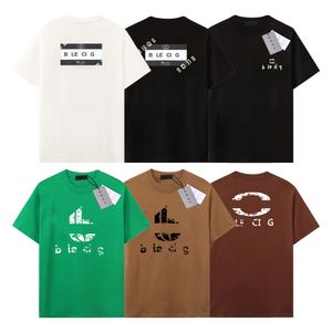 Mens T-Shirt Tasarımcı Tees Lüks Marka Ba T Shirtler Erkek Kadınlar Kısa Kollu Hip Hop Sokak Giyim Üstler Şort Günlük Giysiler Giysileri B-54 Boyut XS-XL