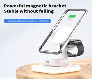25W Magnetic Wireless Charger Stand för iPhone 13 Pro Max Mini Apple IWatch 7 AirPods PD QC30 USB Fast Charging Station7676369
