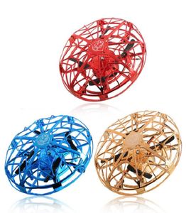 UFO Gesture Induction Suspension Aircraft Smart Flying Saucer With LED Lights UFO Ball FlyAircraft RC Toys LedGift Drone7858262