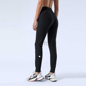 Active Pants LL Women Yoga Ninth Pants Push Fitness Leggings Soft High midje Hip Lift Elastic Casual Jogging Pants 7 Colors L2079 240308