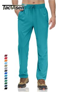 TACVASEN Pantaloni lunghi estivi Quick Dry Uomo Vita elastica con passanti Pantaloni sportivi moda casual Pantaloni da lavoro per escursionismo da pesca all'aperto 240301