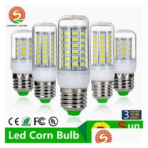 LED 전구 SMD5730 E27 GU10 B22 E12 E14 G9 LED BBS 7W 9W 12W 15W 18W 110V 220V 360 각도 BB 옥수수 드롭 배달 조명 조명 조명 DHUDK