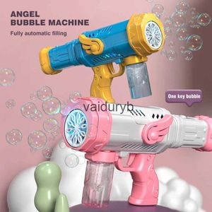Sand Play Water Fun Baby Bath Toys Childrens automatic electric bubble gun Rocket Bubble Mane blower makes soap water with LED toy used for weddings H240411
