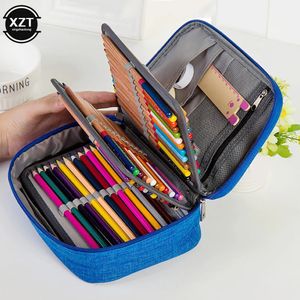 1st Multifunktion Pencil Bag 72 Slot Large Capacity Painting Pen Holder Storage Box Zipper Gadget Stationery Supplies 240306