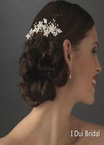 2020 Sälj High Quality Wedding Crystal Flexible Hair Accessory Floral Sydney Bridal Comb2959345