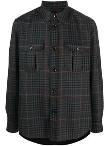 Designer män jacka brioni check-print stickad skjorta jacka fjäder ytterkläder casual kläder långärmare jackor lapel hals toppar