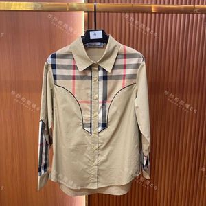 Designer Coat Jacket Shirt Burs CocoHerben Maillard överdimensionerad konstnärlig och avslappnad randig långärmad skjorta för par 8ju1