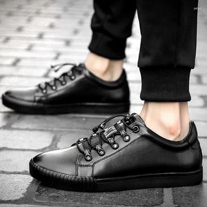 Casual Shoes Men Classic Business Fashion Slip on Italian Adulto Office Oxford oryginalna skóra na trampki