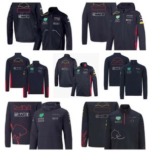 Herr F1 Formel 1 hoodie -bil med samma anpassningsbil Full broderier College Style Retro Motorcykel ZM