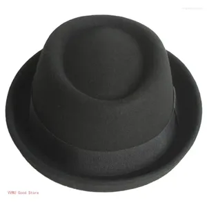 Berets Vintage Wide Brim Cowboy Hat Casual Top Gift для отца дядя