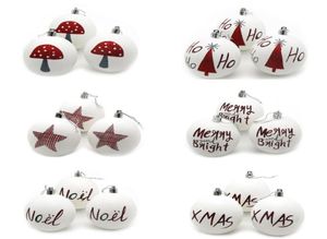 Noel Balls Baubles Ana Partisi Malzemeler Oyuncak Haber Yıllık Dekorasyonlar Mat Beyaz Top Xmas Ağaç Asma Süsleme Dekor1065004