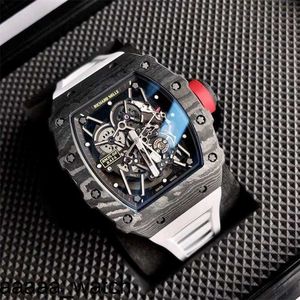 RicharMill Luxury Mechanical Watch Rm35-02 Swiss Automatic Movement Sapphire Mirror Imported Rubber Watchband R5r4 Swiss ZF Factory