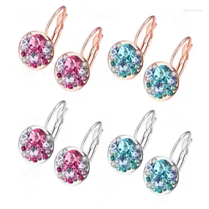 Brincos de garanhão 2024 cristal colorido para mulheres da moda austríaca joias de casamento presentes