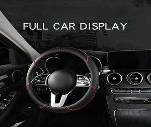 Universal 15 Inch Auto Steering Wheel Covers AntiSlip Microfiber Leather Car Steeringwheel Cover Carstyling Anticatch Holder6354147