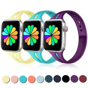 Bandas assistir Silicone iwatch tiras para relógios inteligentes Série de bandas 1 a 7 SE S7 Strap Universal Bracelet Designers Watchs Designer Wowen Bands Smartwatch 240308