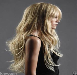 100 Helt nya högkvalitativa modebilder Wigsgtgtlong Western Womens Wig Like Real Natural Hair Wave Curly Blond Wig Wigs8573057