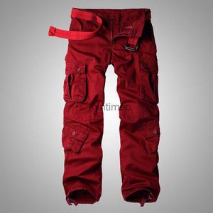 Męskie spodnie mixcubic 2017 Autumn Style Korean Wine Wine Red kombinezon Pants Mężczyzn Multi-Papield Spodnie dla mężczyzn 28-40 240308