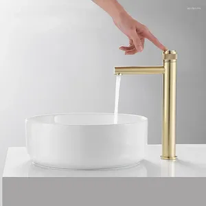 Bathroom Sink Faucets Basin Faucet Brush Gold And Cold Pull Down Tap Brass Black Chrome Arrival