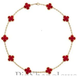 10 Diamond Designer Clover Brand Fashion Cleef Quality Gold Designer Halsband för kvinnors smycken Högkvalitativa smycken