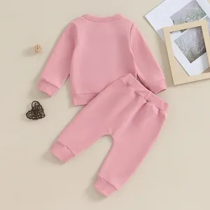 Giyim Setleri Toddler Bebek Kız Düşme Kıyafet Doğum Mamas Giysileri Sweatshirt Pantolon Set Kış Jumper Top Eşleştirme Takım