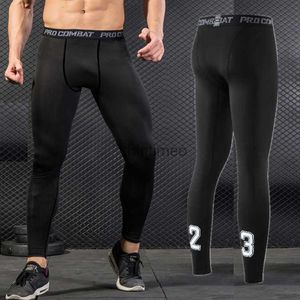 Męskie spodnie pro ciasne chuda fitness bieganie kompresji Kapresy Legginsy Rajstopy Basketball Football Football Spodnie 240308