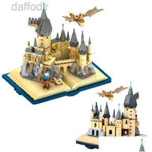 Blocks Harris School Magic Castle Book Build Building Magical Knights Forbidden Forest Ly Brick Toys For Kid Children Drop Permit Dhj8k 240308