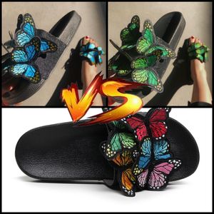 Hohe neue GAI Slipper Sandale Plattform Schmetterling Hausschuhe Damen flache Flip-Flops Pool Sliders Strandschuh niedriger Preis EUR 36-41