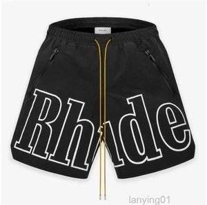 Alta Qualidade Rhude Malha Quick Dry Shorts Designers Mens Basquete Calças Curtas 2024 Luxo Verão Praia Palm Letter Street Fashion Sweatpants 2CG0W