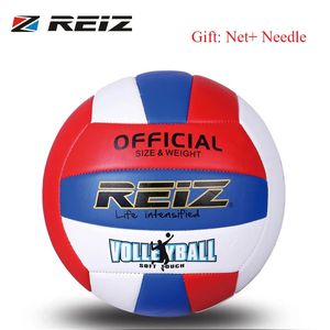 Reiz Profesyonel Yumuşak PU Voleybol Ball Rekabet Eğitimi Erkek Kadınlar Resmi Boyut Ağırlık Touch 240226