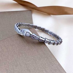 Love Bangle Bankle Tennis Designer Damen Diamant Schöne Schlange Silber Roségold Schmuck Kupferplatte Hochzeitsbringungsgräber Schlangenarmband 240308