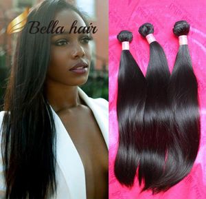 11A Thickest Brazilian Virgin Hair Bundle 3pcslot Double Drown Silk Peruvian Straight Hair Weave Raw Indian Human Extension Bella9470559