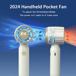 Electric Fans 2024 new charging handheld portable fan mini air conditioner cooler small pocket suitable for office outdoor campingH240308