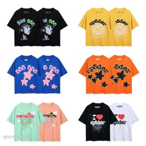 SP5der Designer T 2024 Summer for Uomo e Women Graphic Tee Clothing 555 Spider Tshirt Pink Bianco Bianco Giovane Thug 55555 Shirt 158