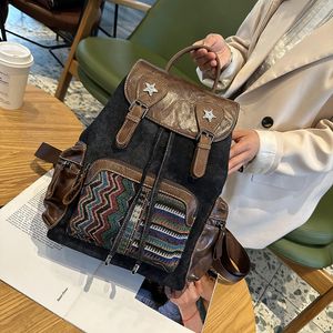 Outlet Ladies Pleack Bag 4 Colors Street Персонализированный кожаный отдых рюкзак рюкзак сладкий роскошный шипованная сумочка в стиле колледжа Студент Студенческий рюкзак 863#