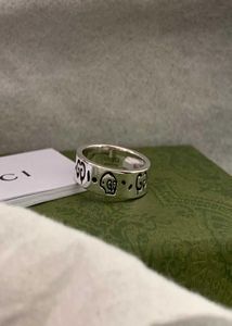 Gu Jia Shuang G Ghost Skull Head Couple Ring S925シルバーエルフペア2177971