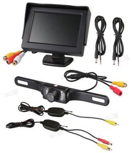 Kablosuz 43 Quot TFT LCD Monitör 7 LED IR Reversing Kamera Araba Arka Görünümü Kit3625047