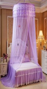 Mosquiteiro cama dossel rusee renda cúpula rede cama de casal cortinas cônicas voar tela tela bug repellant1902912