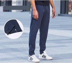 Men's Pants survtements de marque pour hommes Summer Men Sports Pants Color Fitness Running Slim Stretch Blue Black 240308