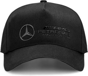 Mercedes AMG Petronas Formula One Team - منتج فورمولا 1 الرسمي - قبعة سباق غير مرئية - أسود - حجم واحد أسود // أبيض