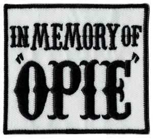 Intero IN MEMORY OF OPIE Toppa ricamata in ferro per motociclista, distintivo da cucire su applique fai da te, accessorio per ricamo, emblema 3055256