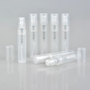 100 st 2 ml 3 ml 4 ml 5 ml små runda plastbehållare parfymflaskor atomizer tomma kosmetiska behållare för prov 240229