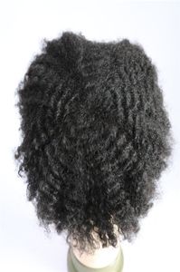 Peruca afro encaracolada masculina, 8mm, renda completa, cabelo humano, sistema de substituição, cabelo remy, encaracolado profundo, unidade de tecelagem la7224361