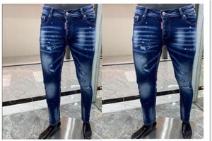 20ss calças masculinas jeans skinny adesivos luz lavagem rasgado longo azul motocicleta rock revival corredores verdadeiras religiões men1682734