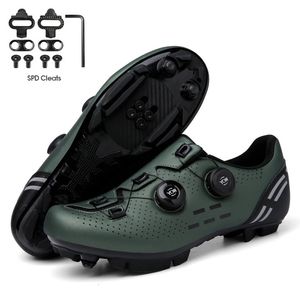 Mens Flat Road Cycling Boots Cykelklipp på MTB -skor Bicycle Speed ​​Sneakers Mountain Bike Sneakers Road Cycling Shoes 240306