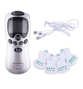 4 almofadas de eletrodos dezenas massageador de acupuntura digital elétrico massageador de corpo inteiro terapia digital máquina de massagem 1539017