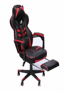 Cadeira de jogos Cadeira de corrida Ergonômica Escritório Computador Reclinável Assento Largo Acolchoado XdkS3327621